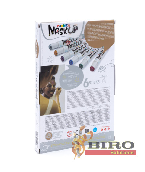 Creioane pentru pictat pe față Carioca Set metalic, 6buc/set